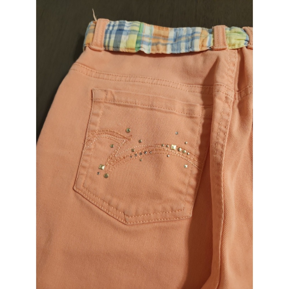 Gloria Vanderbilt Amanda Capris Women Size 6 Pink Cotton Stretch Slimming Summer - Picture 14 of 15